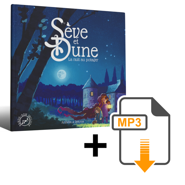 Sève et Dune la nuit au potager