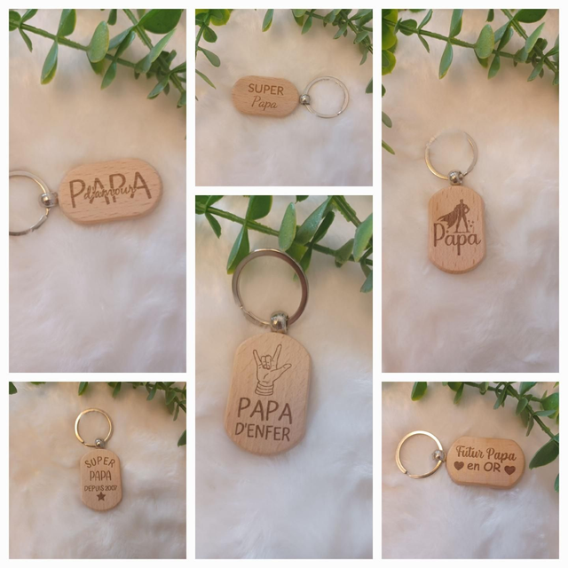 Porte clé Ovale "Papa"