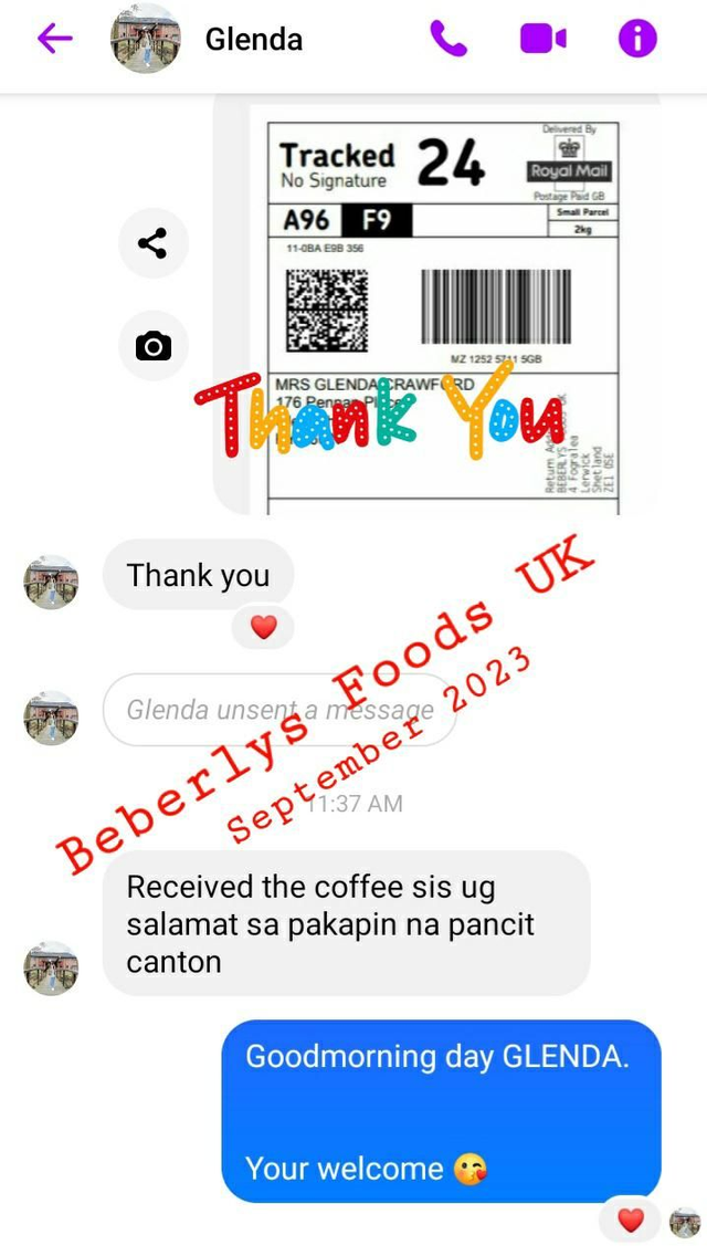 From Customer: Mrs Glenda C.( Glenrothes Scotland- September 2023)