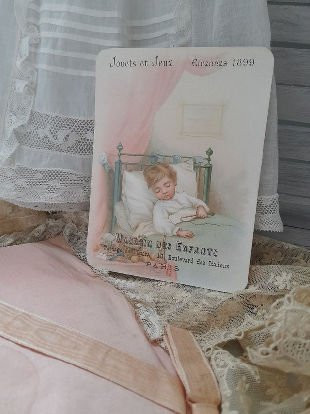 Carton publicitaire ancien "Magasin des Enfants" 1899