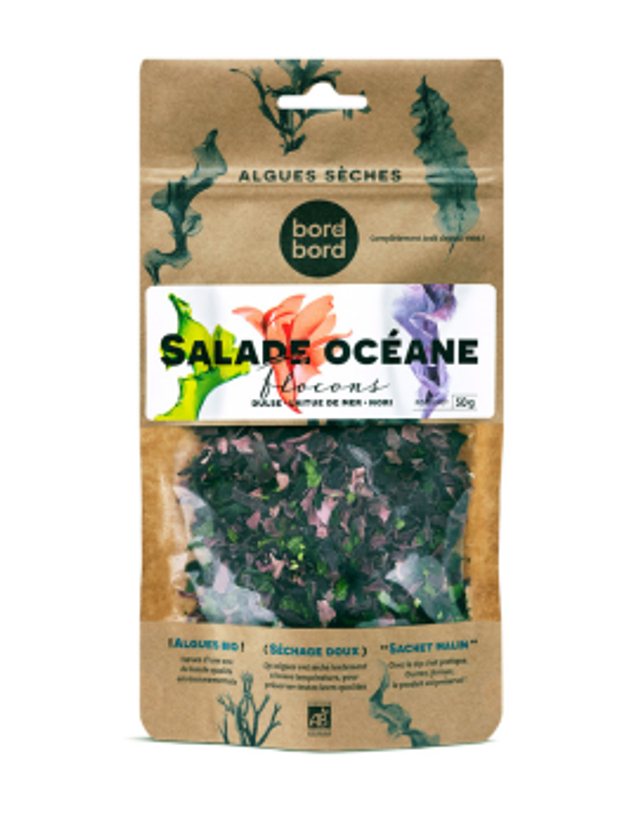 Salade océane  flocons ,dulse, laitue de mer ,nori - 100g Bord à Bord