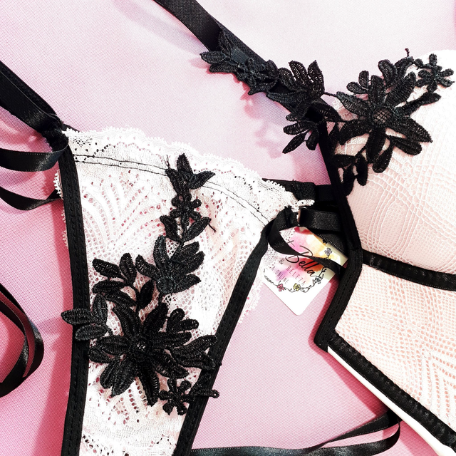 Conjunto de Lingerie Lavinia - Cor Rosê
