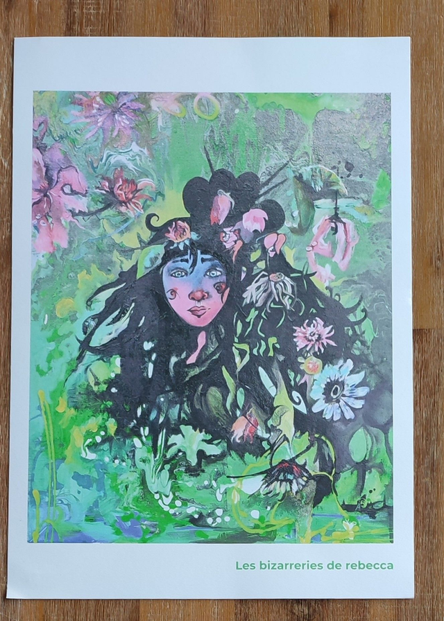 Tirage A3 "Fée des fleurs" sur papier d'art
