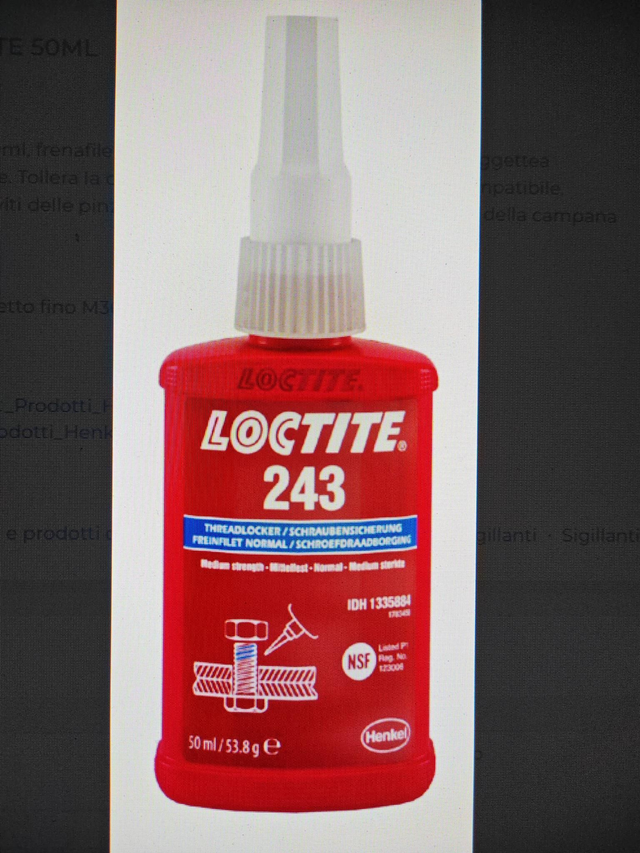 Loctite 243 frenafiletti sigillante 50 ml nsf