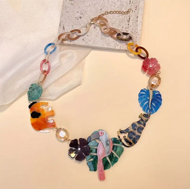 Jungle necklace - multi coloured 