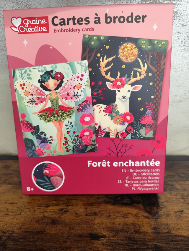 Carte à broder Foret enchantée 