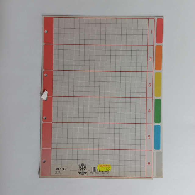 Leitz Register bunt A4 6-teilig