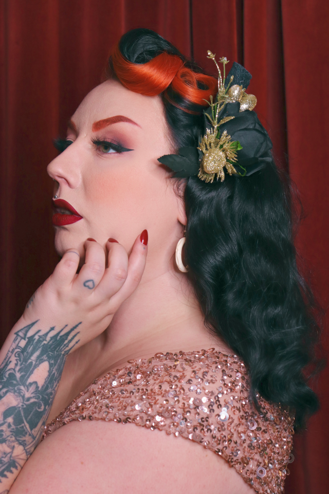 Hairflowers • M • Black &amp; Gold