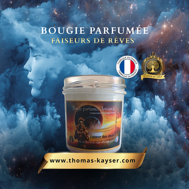 Bougie artisanale magnétisée – Faiseur de Rêves 120 G 
