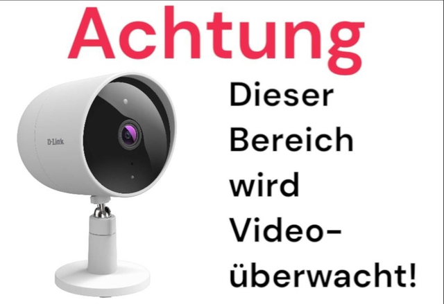 Achtung Dieser Bereich wird Video überwacht! 