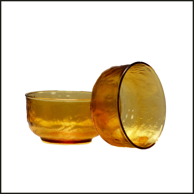 BOL EN VERRE TRANSPARENT VINTAGE (x2)