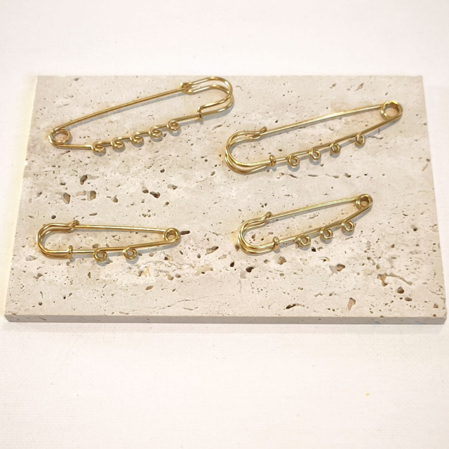 Broche dorée élégante en alliage – Bijou tendance – Personnalisable avec charm’s 