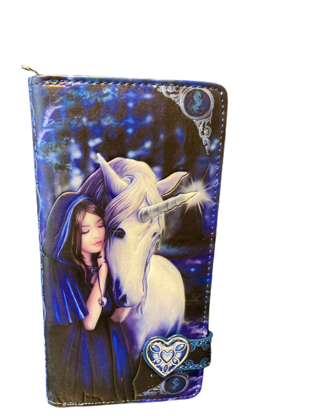 Solace Embossed purse by Anne Stokes