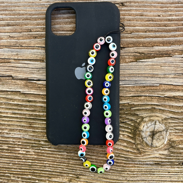 Grigri de téléphone Oeils multicos- Taille S