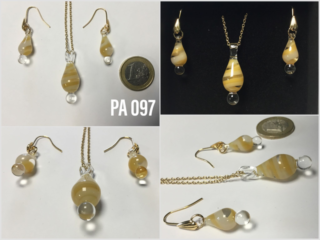 Parure pendentif et boucles d’oreilles réf PA 097