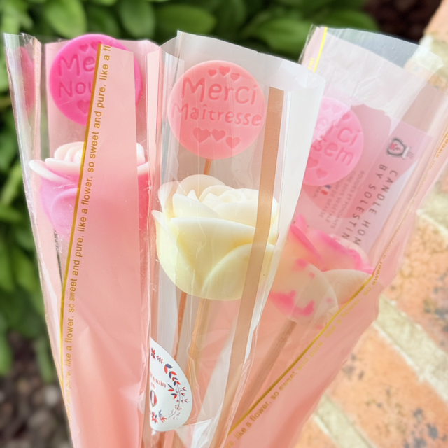 Rose éternelle + Merci maîtresse/nounou/atsem