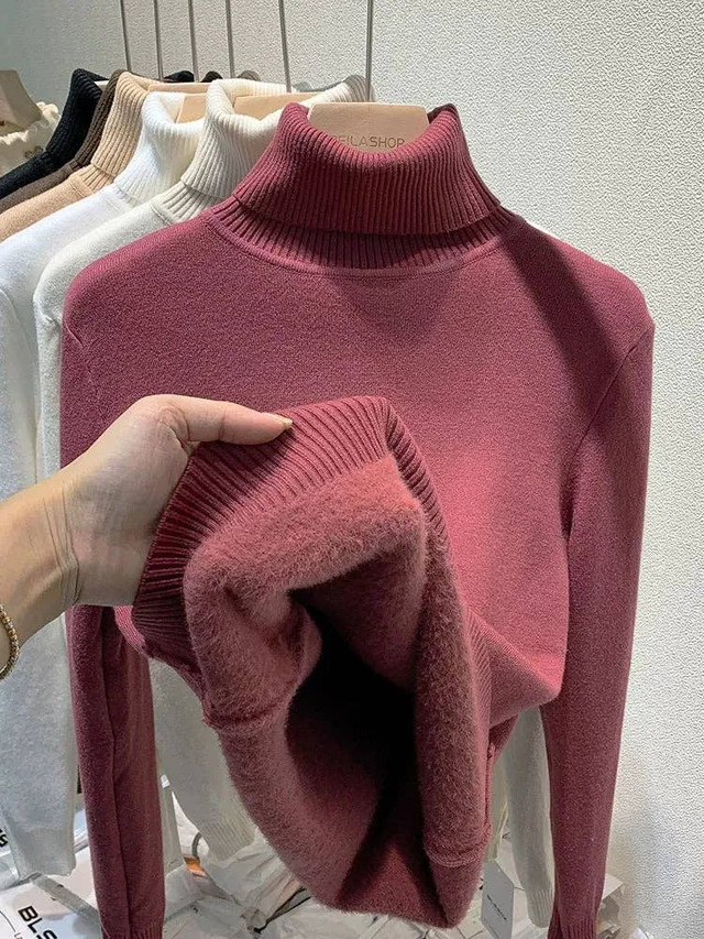 Turtleneck Winter Elegant Women Sweater
