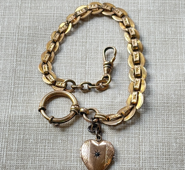 Herz Uhrkette/  Medallion / Foto Amulett