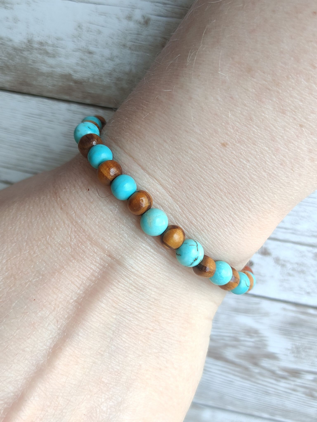 Bracelet lithothérapie &quot;Turquoise&quot;