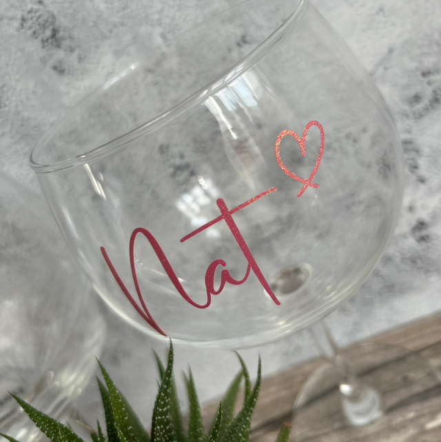 Personalised gin glass 