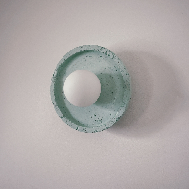 Applique en papier-plâtre Bali vert clair 