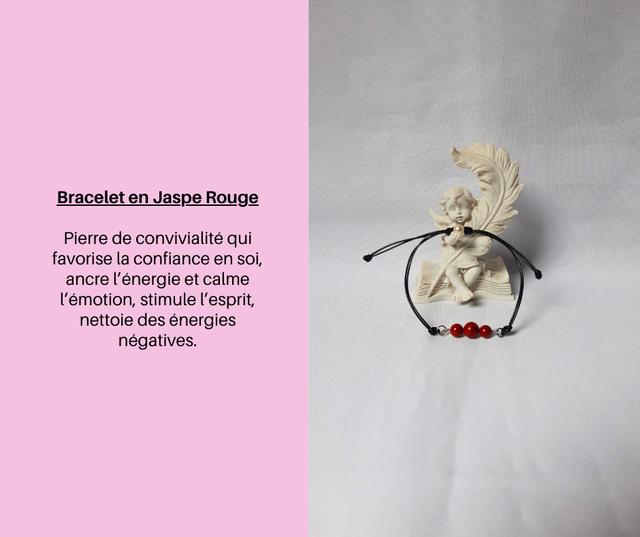 134- Bracelet en Jaspe Rouge