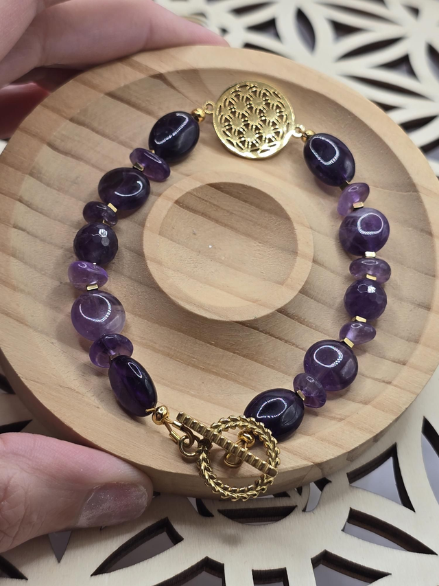 Bracelet Améthyste forme multiple
