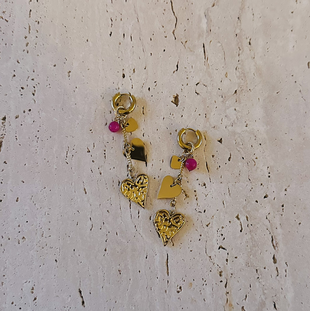 Oorbellen hartjes panter