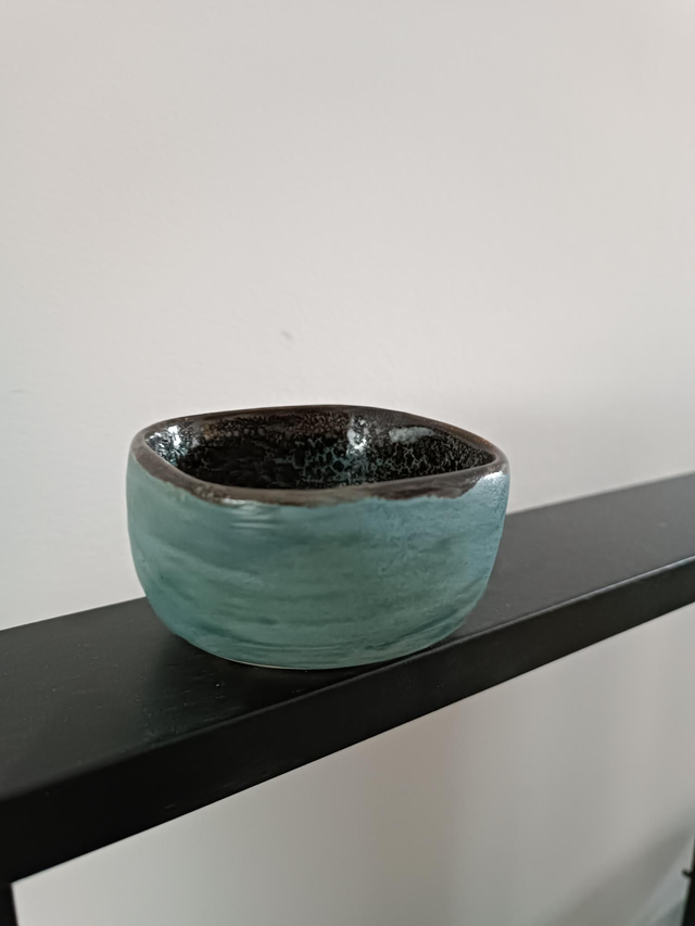 Bol expresso   carré bleu vert 