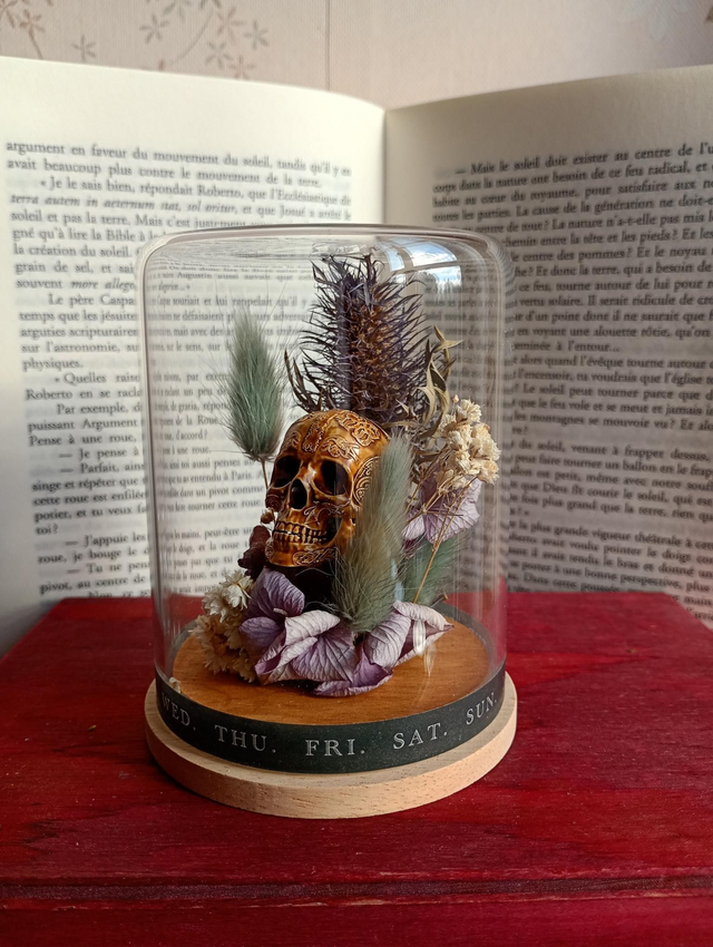 D14 mini crâne bleu