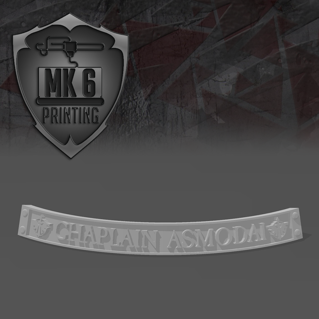 Chaplain, Asmodai Nameplate (50mm)