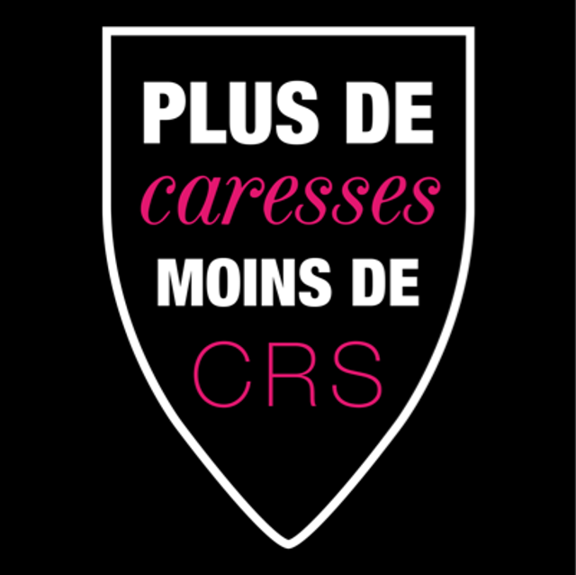 T-shirt « Plus de caresses Moins de CRS » - Act Up Sud-Ouest