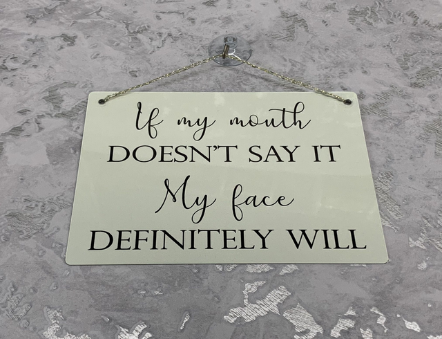 If my mouth doesn't say it sign