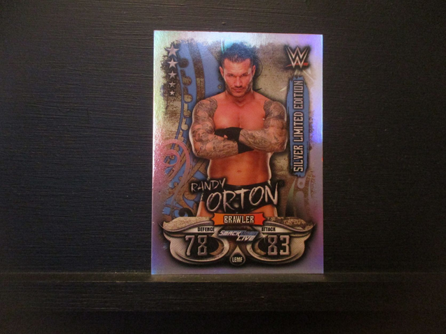 Randy Orton - Slam Attax Live Silver Limited Edition Original Trading Card #LEMF