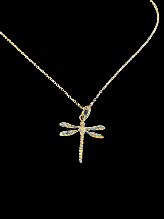 Sterling Silver Dainty Dragon Fly Necklace
