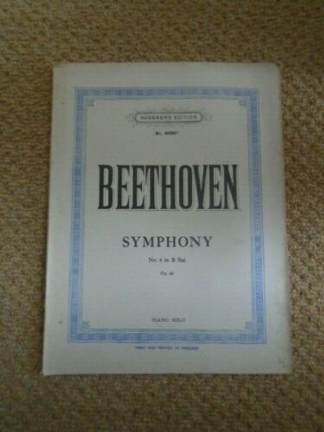 Beethoven Symphony no 4 in B Flat Op 60 No 8036d Augener's Edition
