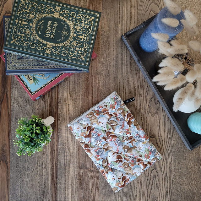 Pochette pour livre Grand Format : Animaux de noël