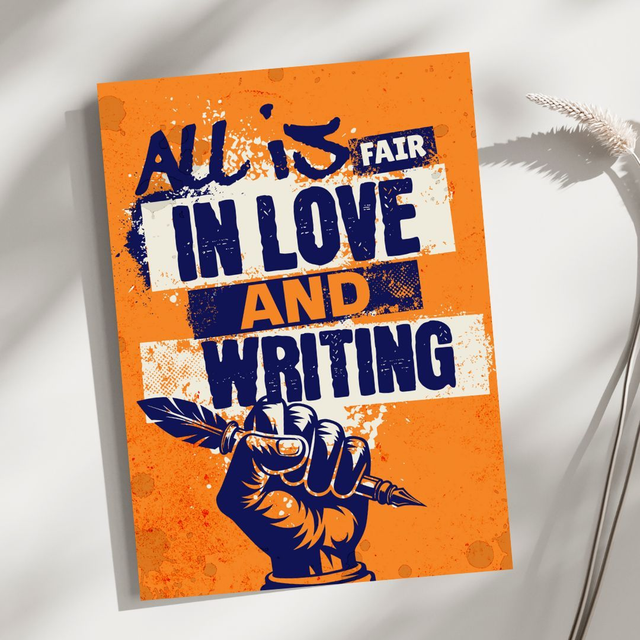 Postkarte "Fair, Love and Writing"