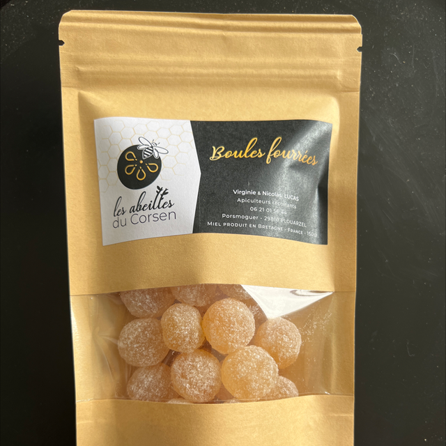 Sachet de Bonbons Boules fourrées au miel