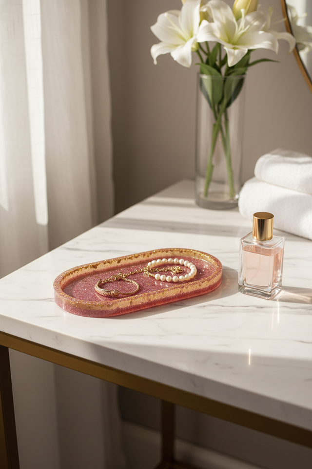 Plateau vide-poche design - Collection Camélia 