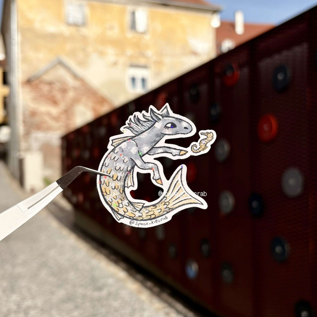 Mer-horse kelpie single sticker