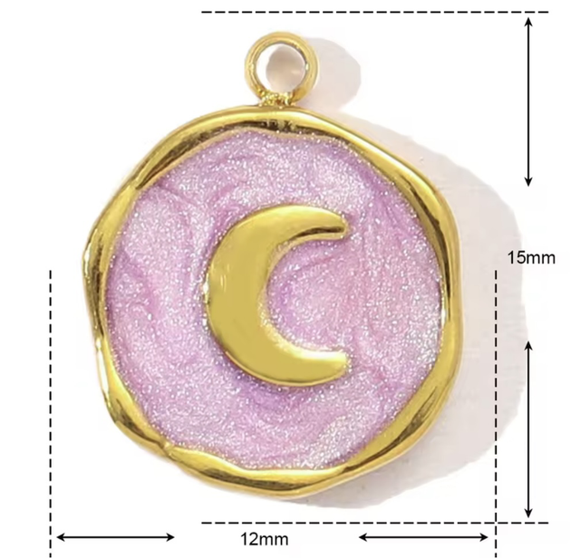 Charm luna su base lilla 