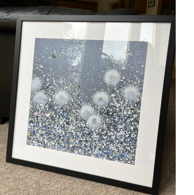 “Dandelions in grey” PRINT
