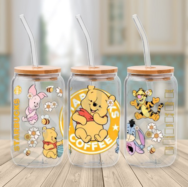 Canette en verre - STARBUCKS - Winnie l’ourson