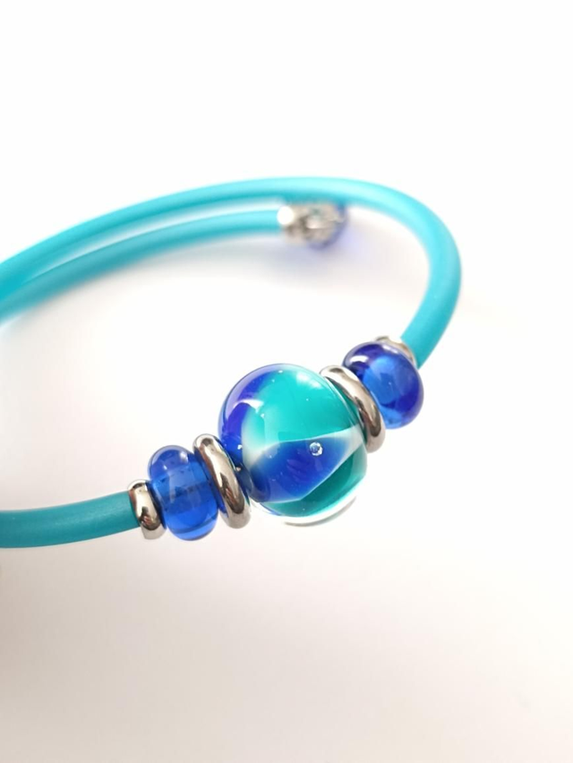 Bracelet en verre filé 