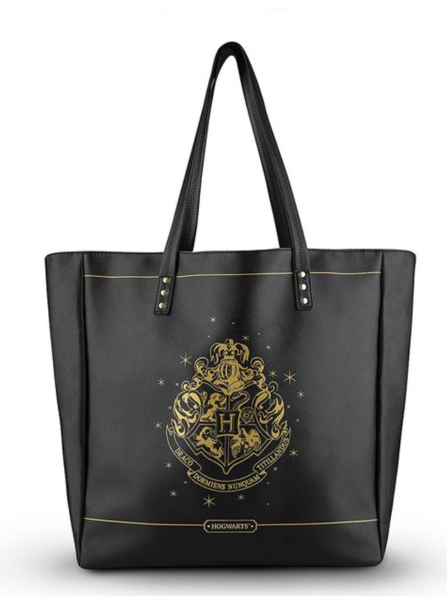 Harry Potter: Hogwarts Logo Leather Tote Bag
