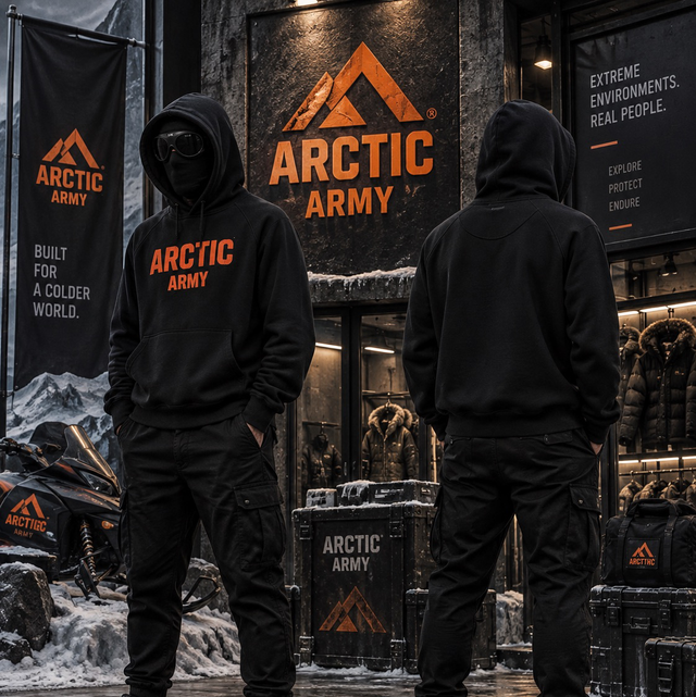 Arctic Army Spell Out Hoodie - 2XL