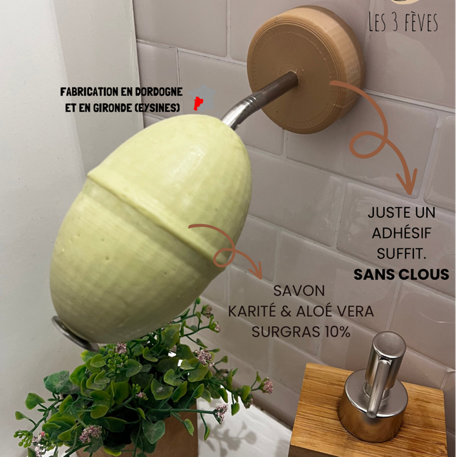 COFFRET PORTE SAVON ROTATIF ET LE SAVON ARTISANAL ROTATIF