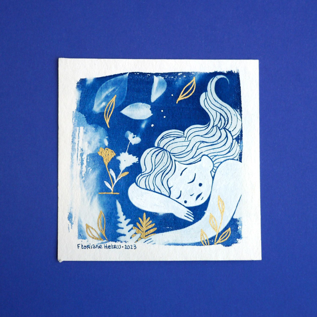 CYANOTYPE MINI // avec dorures ✨