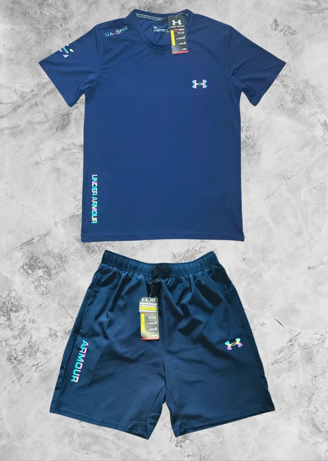 I T-shirt et short Under Armour réfléchissants - Bleu I